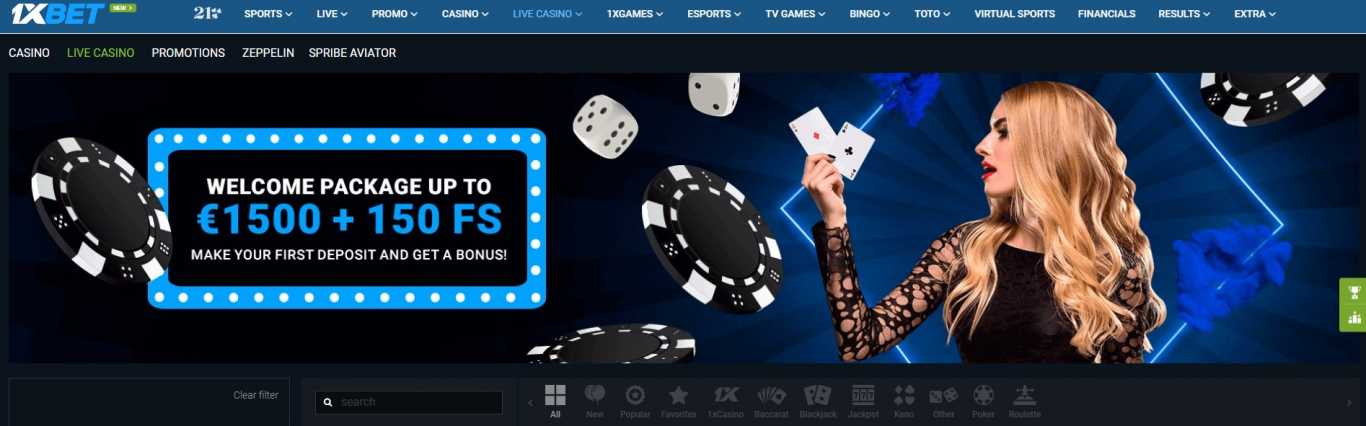 1xBet casino live